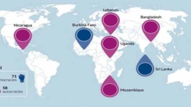 বিশ্বের নতুন পাঁচ 'স্বৈরতান্ত্রিক দেশের তালিকায়' বাংলাদেশ