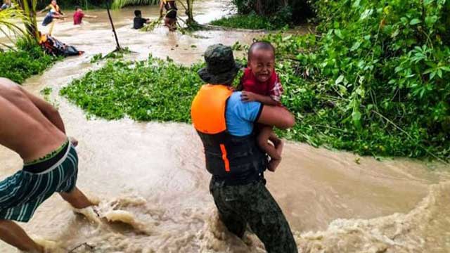 Tropical storm slams into Philippines, at least 45 dead