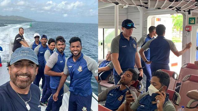 Cricketers fall sick after chilling sea voyage