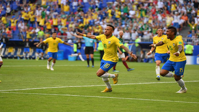 Neymar fires Brazil into quarters