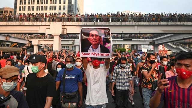 Thousands gather for second day of street protests in Myanmar: witnesses