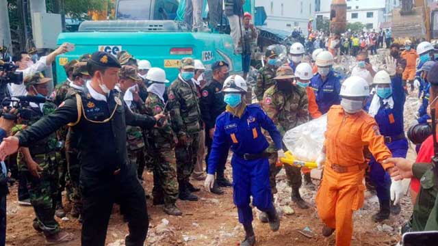Cambodia charges 4 Chinese after building collapse killed 28