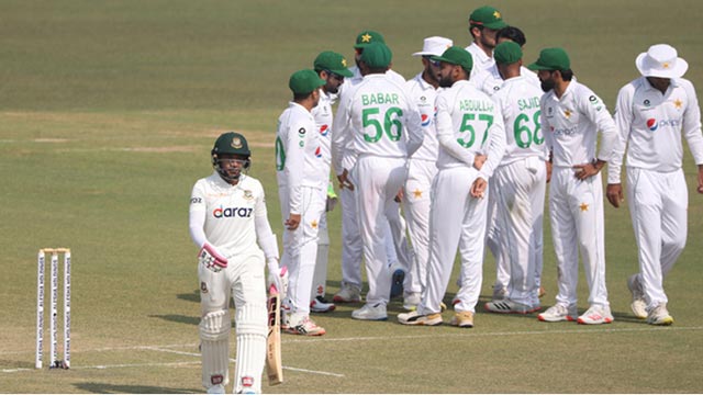 Day 2 Tea: Abid, Shafique get Pakistan strong start, Bangladesh 330 all-out
