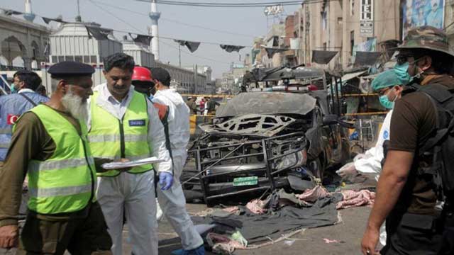 9 dead in explosion targeting Elite Force vehicle near Lahore's Data Darbar
