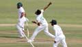 Khaled strikes twice, Proteas 314/8 at lunch on Day 2