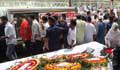 People pay their final respects to Dr Zafrullah at Gonoshasthaya Kendra in Savar