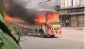 Bus torched near Nightingale intersection