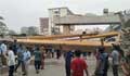 5 hurt after BRT crane falls on shops in Tongi