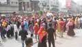 RMG workers block Airport road, demand due wages