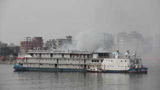 Fire at launch in Sadarghat brought under control after 50 minutes