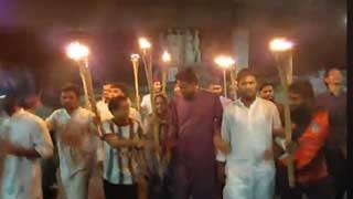 Fuel price hike: "BCL men try to bar torch procession on DU campus"