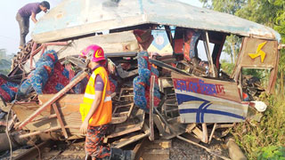 Train-bus collision kills 2, halts Dhaka’s rail link with northern districts for 5hrs