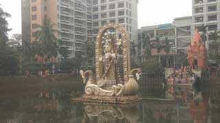 Saraswati Puja being celebrated