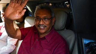 Sri Lankan president flies to Singapore from Maldives