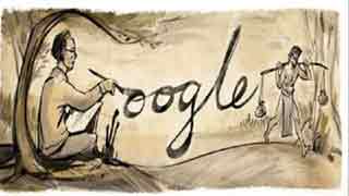Google Doodle celebrating Zainul Abedin’s 105th birthday