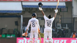 Mayank's double-ton helps India extend lead to 343