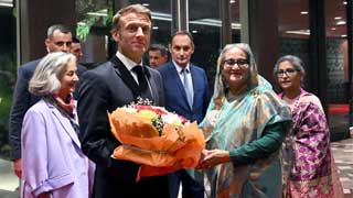 French president Macron in Dhaka