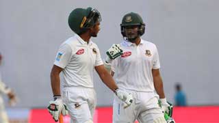 Shadman, Shakib put Bangladesh ahead