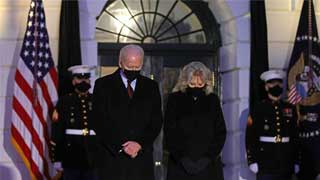 Biden leads Americans in moment of silence to mourn 500,000 US COVID-19 deaths