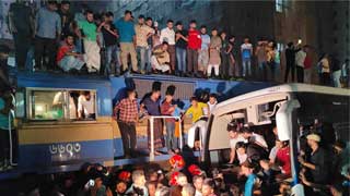Train-bus collide at Dhaka’s Malibagh rail crossing