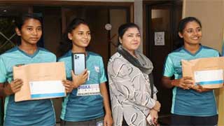 Three footballers of SAFF Women's Champions team get compensation
