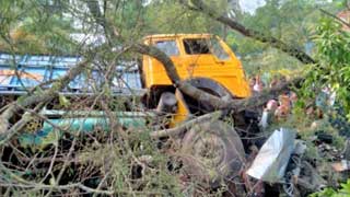 14 killed as truck rams vehicles