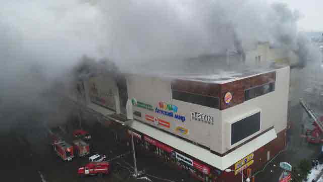 Russia shopping mall fire kills 64