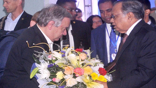 UN chief arrives in Dhaka to discuss Rohingya issue
