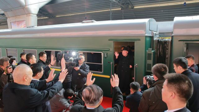 Kim Jong-un leaves North Korea for Vietnam by train