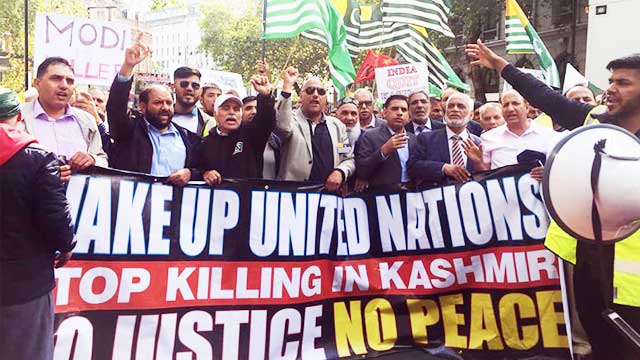 Protesters march on Indian high commission in London over Modi's Kashmir lockdown