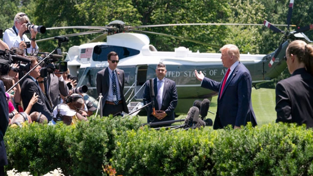 Trump leaves White House for last time as president