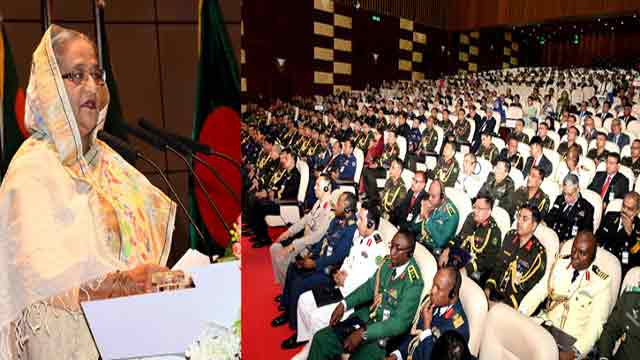 Hasina praises Armed Forces for contributing to dev works