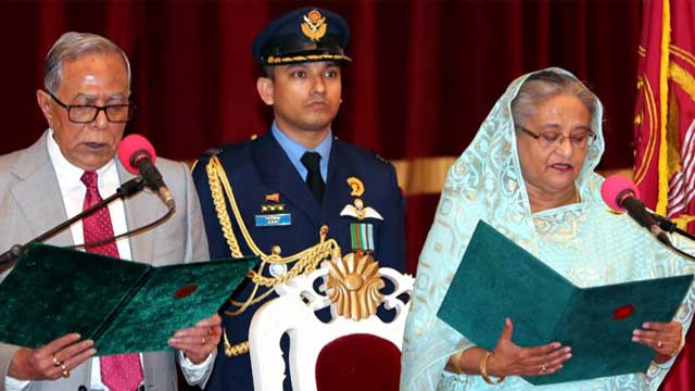 Sheikh Hasina sworn in as PM