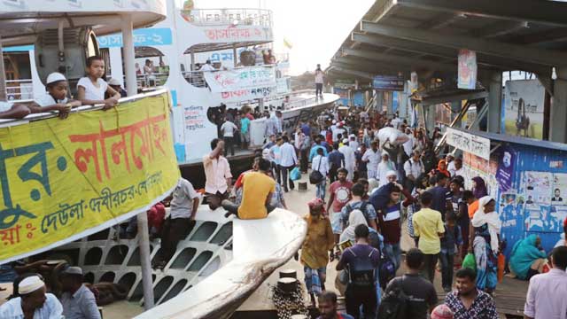 Mass exodus of Eid holidaymakers from Dhaka continues