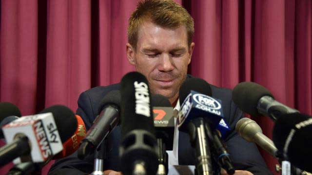 Tearful Warner sorry for ball-tampering