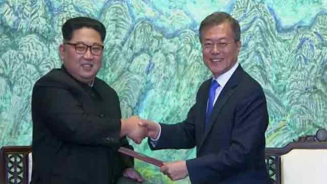Korean leaders aim for end of war, “complete denuclearization”