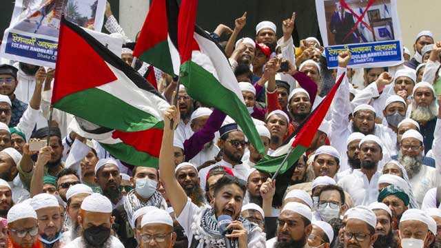 Hundreds protest in Bangladesh against Israeli attacks on Palestine