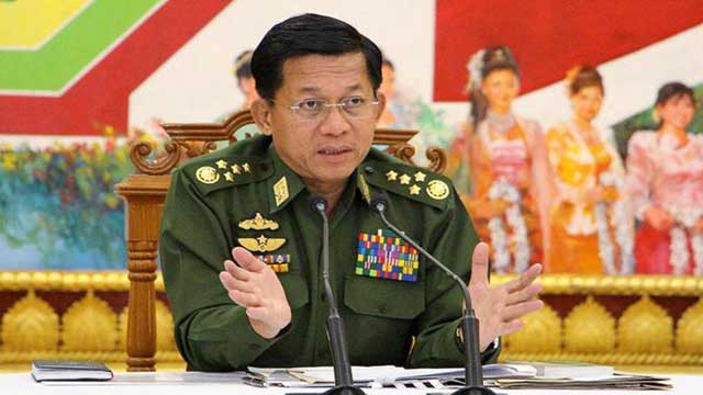 Citing Rohingya massacre, Myanmar army chief urges soldiers to obey law