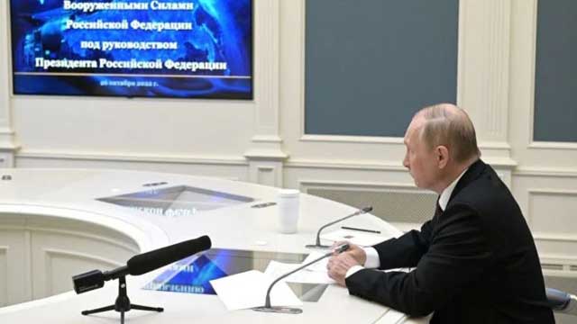 Russian leader Putin oversees nuclear response drills