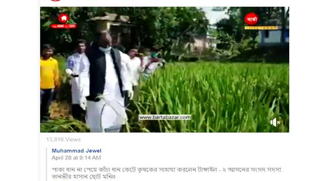 Man held for sharing video of MP harvesting unripe paddy on Facebook