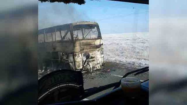 Bus catches fire in Kazakhstan, killing 52 Uzbeks