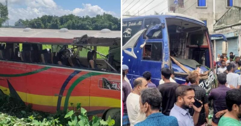 সিলেটে দুই বাসের সংঘর্ষ ও বগুড়ায় বাসচাপায় ১৬ জনের মৃত্যু, আহত বেশ কয়েকজন